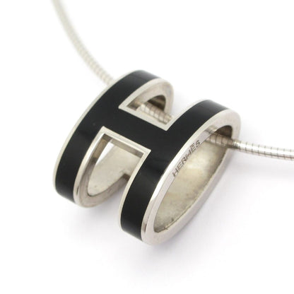Hermes Necklace Pop Silver Black