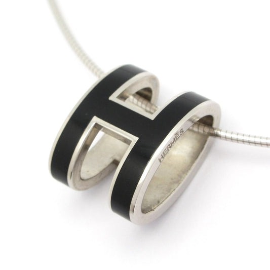 Hermes Necklace Pop Silver Black
