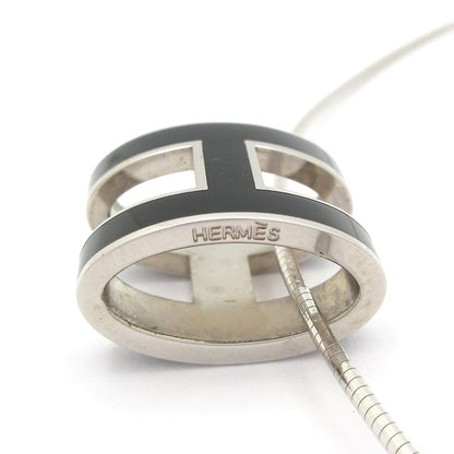 Hermes Necklace Pop Silver Black — view 5