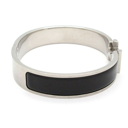 Hermes Bangle Click HH Silver Black Bracelet — view 2