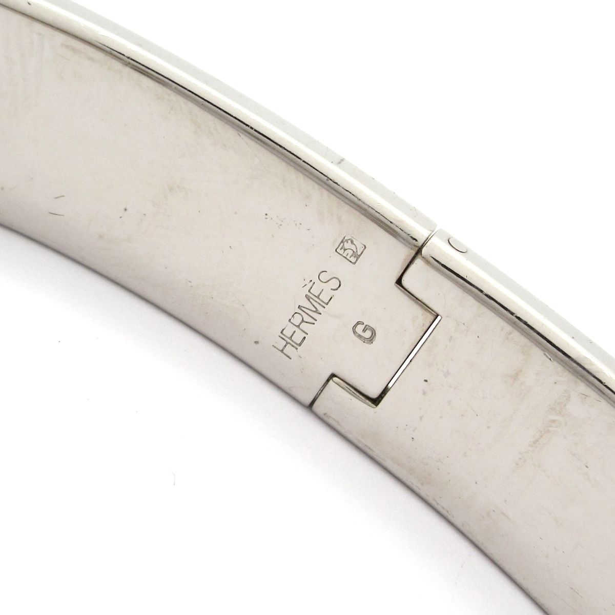 Hermes Bangle Click HH Silver Black Bracelet — view 4