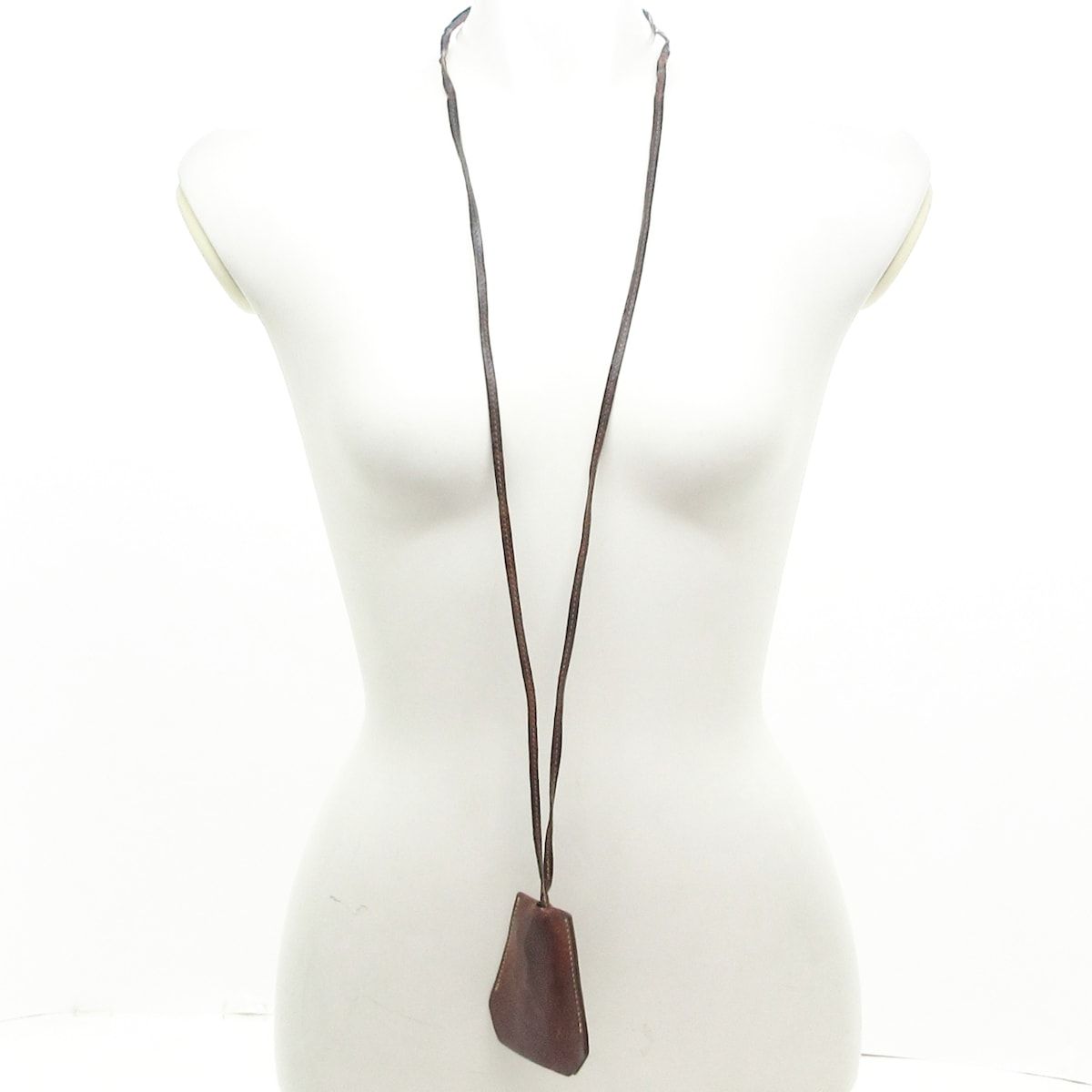 Hermes Necklace Clochette Brown — view 2