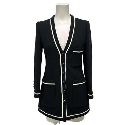 Gucci Jacket 36 S Black White Long Sleeve Color Name Embroidery Spring Autumn