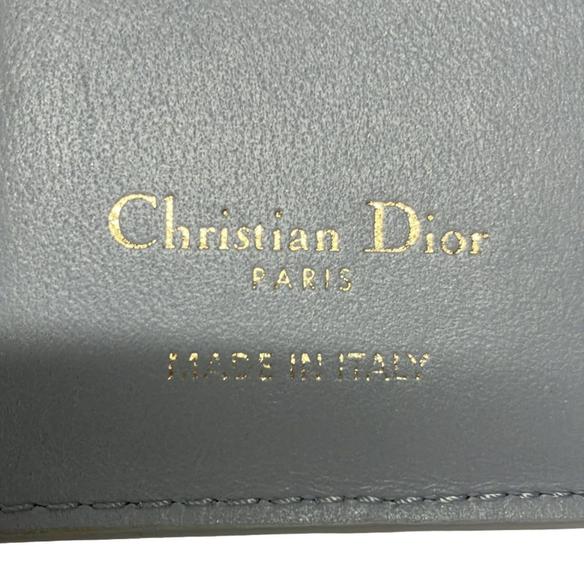 Dior Bifold Wallet Miss Dahlia Light Blue Lambskin — view 5