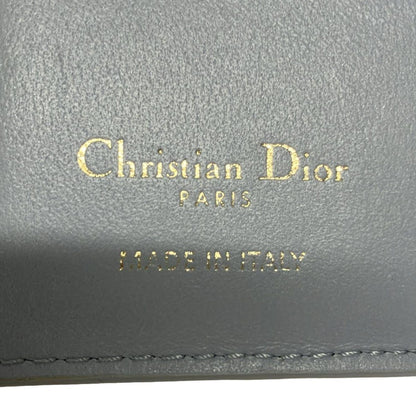 Dior Bifold Wallet Miss Dahlia Light Blue Lambskin — view 5