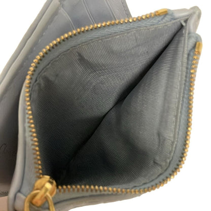 Dior Bifold Wallet Miss Dahlia Light Blue Lambskin — view 4
