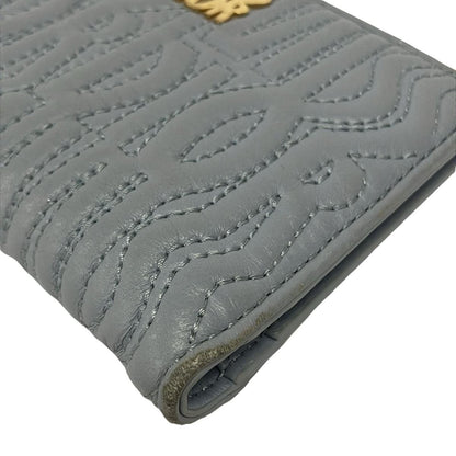 Dior Bifold Wallet Miss Dahlia Light Blue Lambskin — view 6