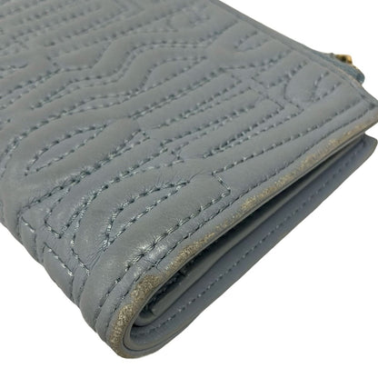 Dior Bifold Wallet Miss Dahlia Light Blue Lambskin — view 7