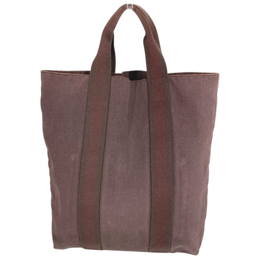 Hermes Handbag Fourre Tout Cabas Leather Canvas Brown — view 2