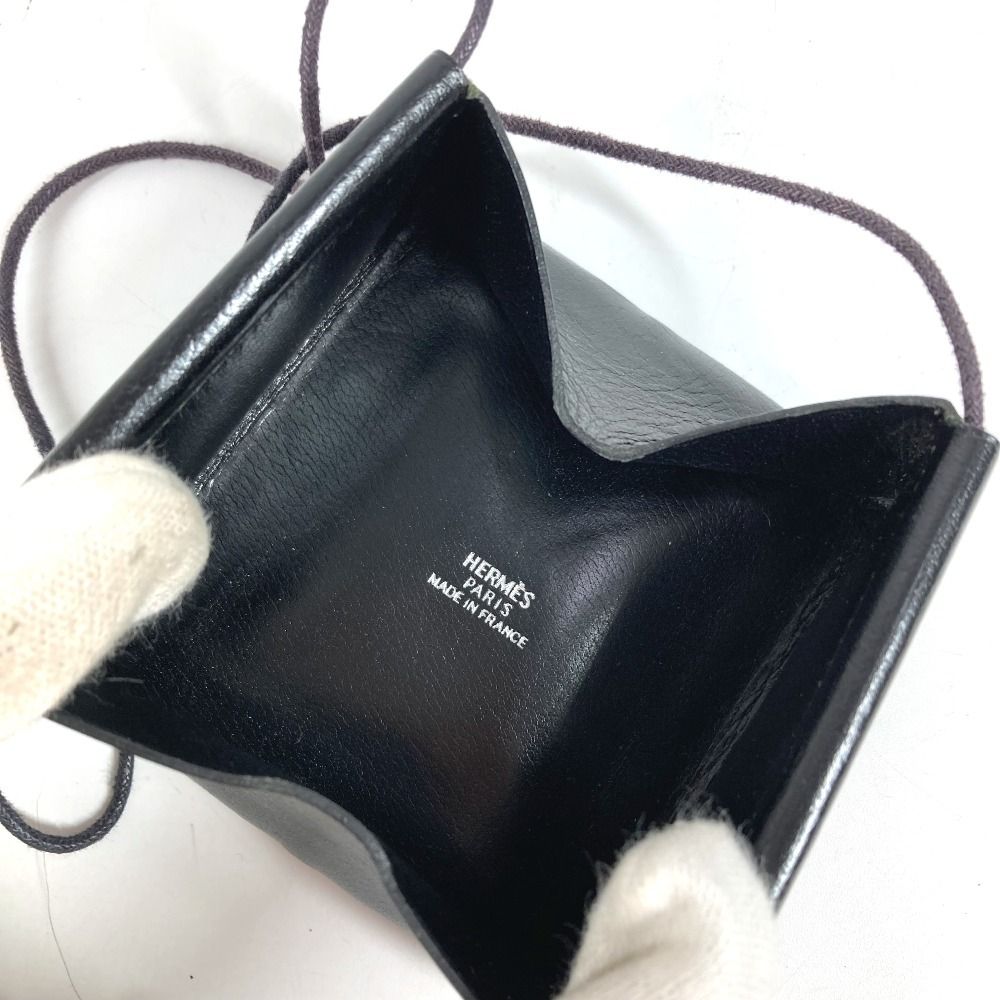 Hermes Coin Case Belle Ile Leather Black — view 9