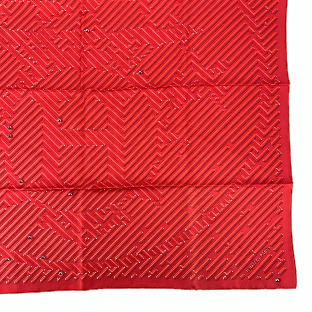 Hermes Silk Scarf Carre 90 Parcours D'h Labyrinth — view 4