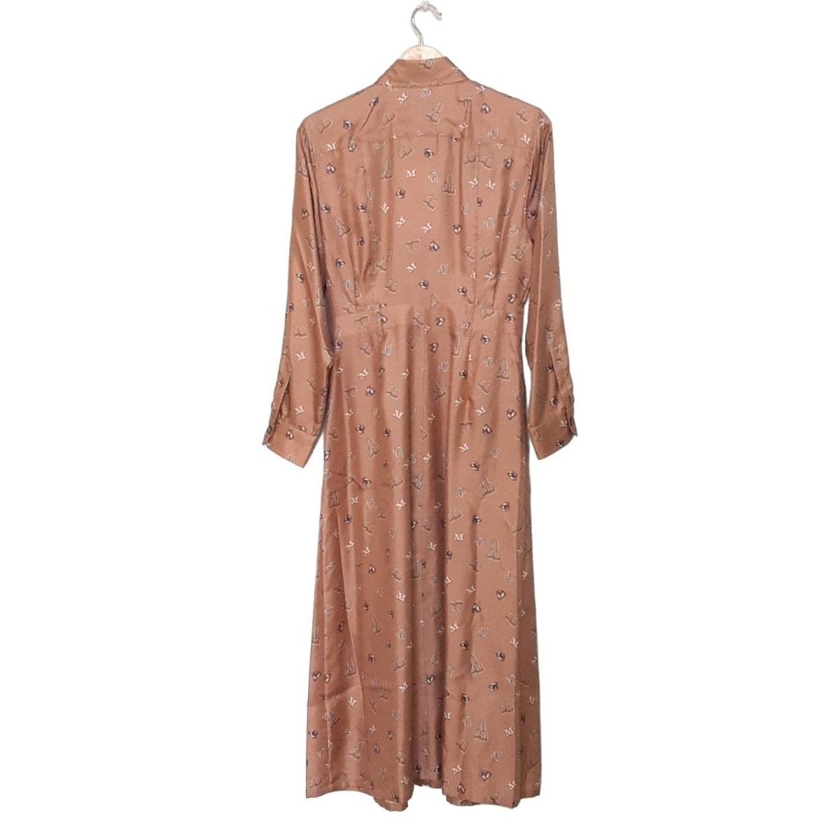Max Mara Dress Beige Black White Regular Color Long Sleeve Maxi Length — view 2