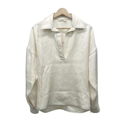Celine Long Sleeve Shirt Blouse 36 S Ivory Silk