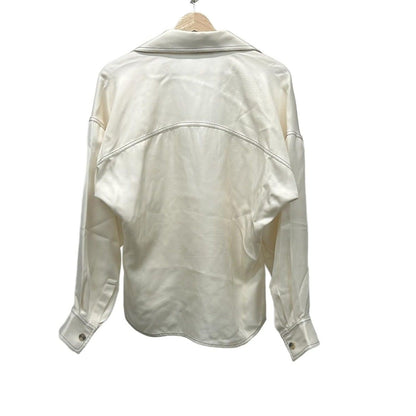 Celine Long Sleeve Shirt Blouse 36 S Ivory Silk — view 2