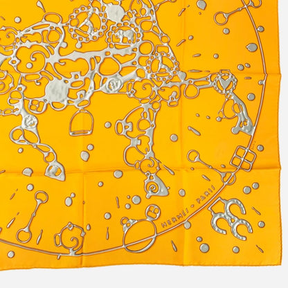 Hermes Carre 90 Silk Scarf Cheval Fusion Orange — view 5