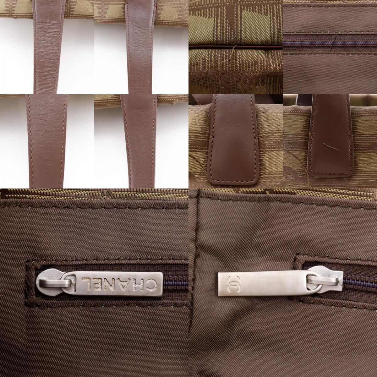 Chanel Tote New Travel Line Nylon Canvas Khaki — view 9
