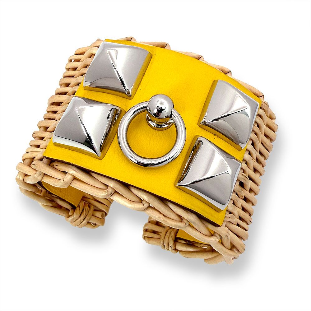 Hermes Collier de Chien Medallion Picnic Bangle Bracelet