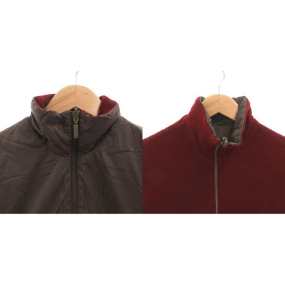 Moncler Jacket Reversible Fleece Zip Up XS Red Gray — view 3
