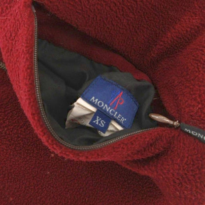 Moncler Jacket Reversible Fleece Zip Up XS Red Gray — view 4