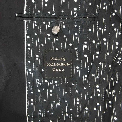 Dolce & Gabbana Gold Tailored Jacket Blazer Single Wool Silver Button 48 Black — view 5