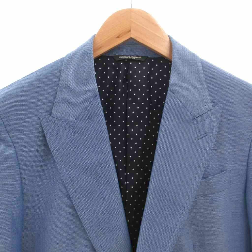 Dolce & Gabbana Napoli Tailored Jacket Blazer Single Wool 44 Blue — view 3