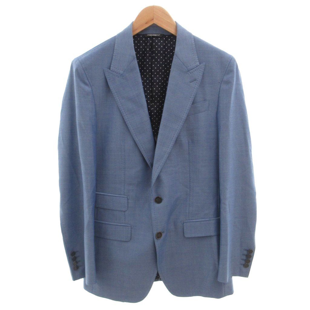 Dolce & Gabbana Napoli Tailored Jacket Blazer Single Wool 44 Blue