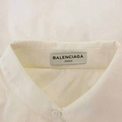 Balenciaga Shirt Blouse Double Color Cotton Long Sleeve 34 White — view 6