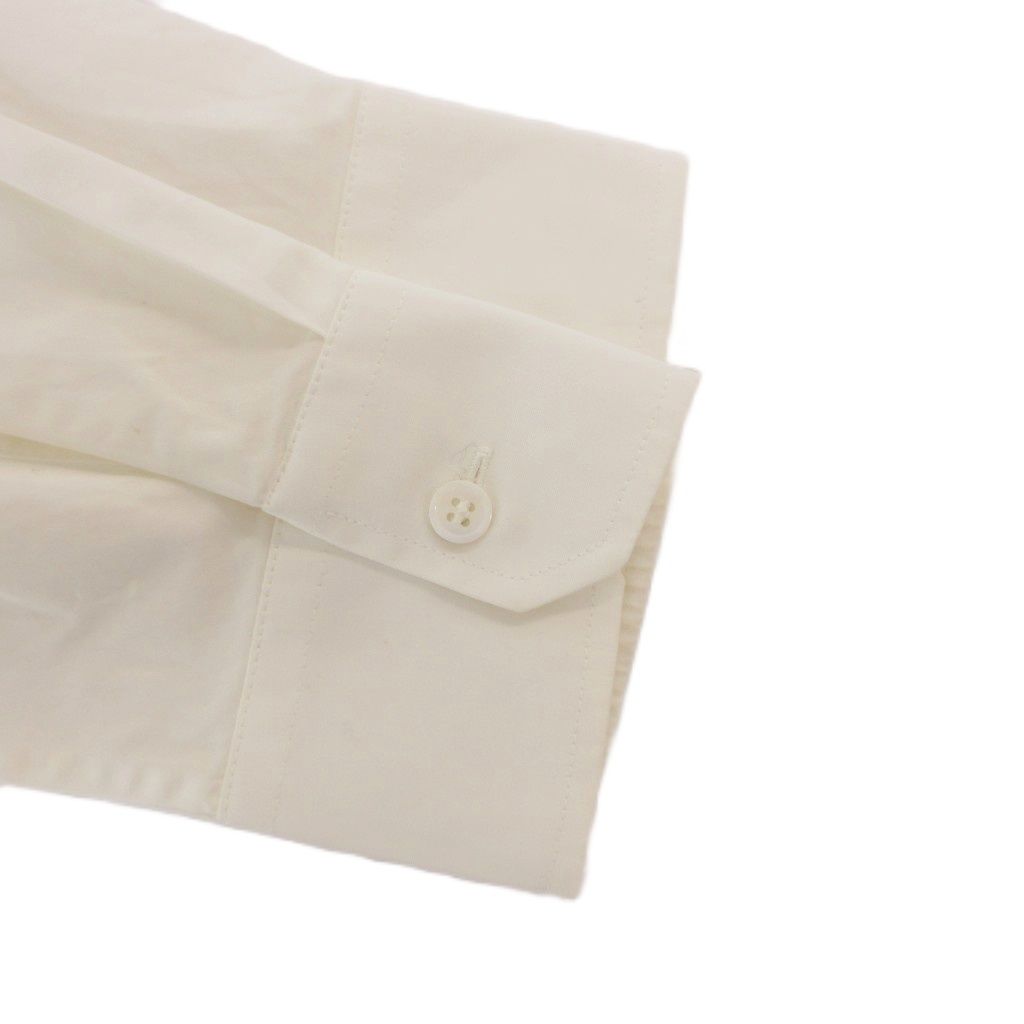 Balenciaga Shirt Blouse Double Color Cotton Long Sleeve 34 White — view 7