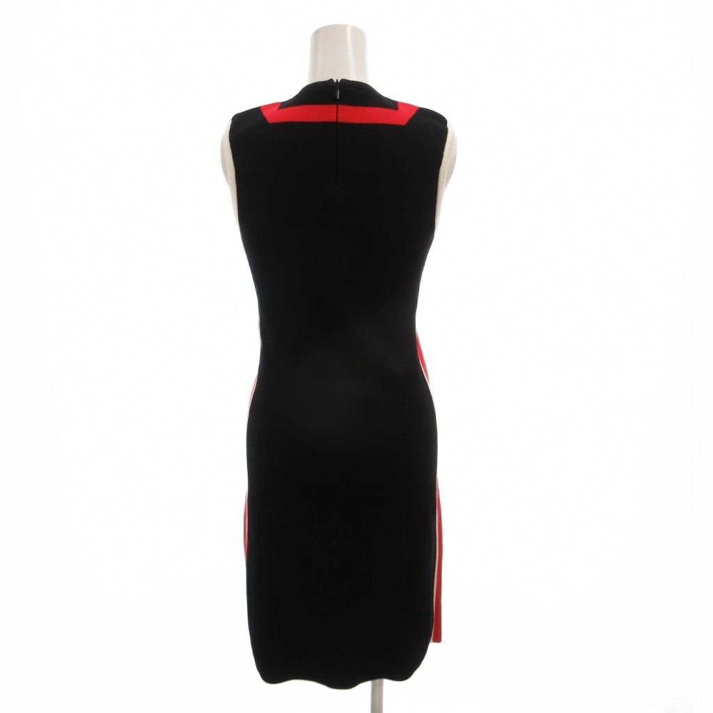 Louis Vuitton Knit Dress Sleeveless Silk Blend Knee Length S Black — view 2