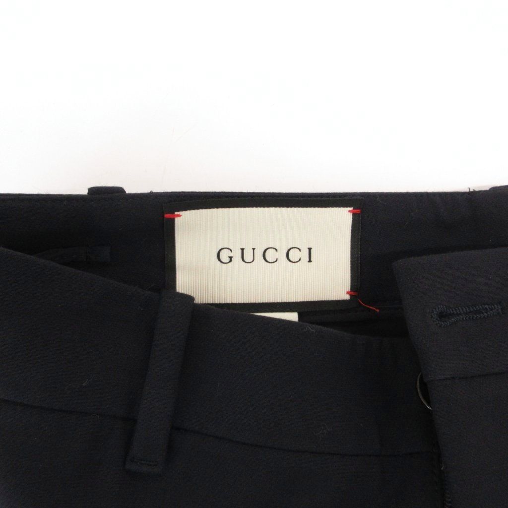 Gucci Sherry Line Pants Trousers Slim Tapered 38 Navy — view 6