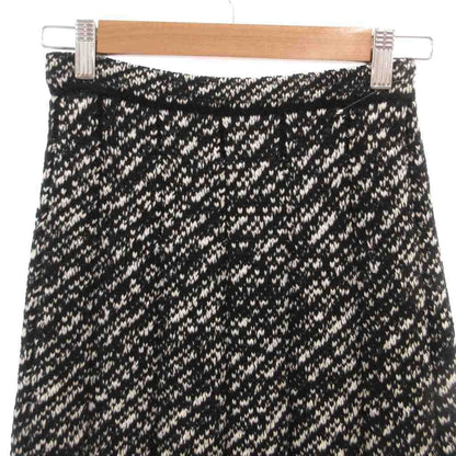 Dior Tight Skirt Knit Easy Elastic Waist Wool Knee Length 40 Black — view 3