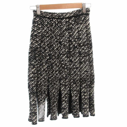 Dior Tight Skirt Knit Easy Elastic Waist Wool Knee Length 40 Black — view 2