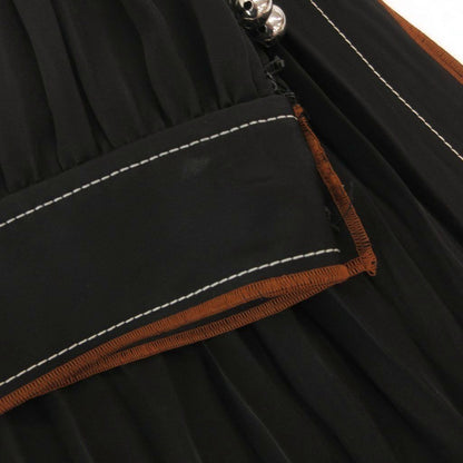 Loewe Pleated Skirt Visual Tight Long 36 Black — view 8