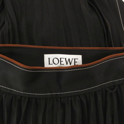 Loewe Pleated Skirt Visual Tight Long 36 Black — view 6