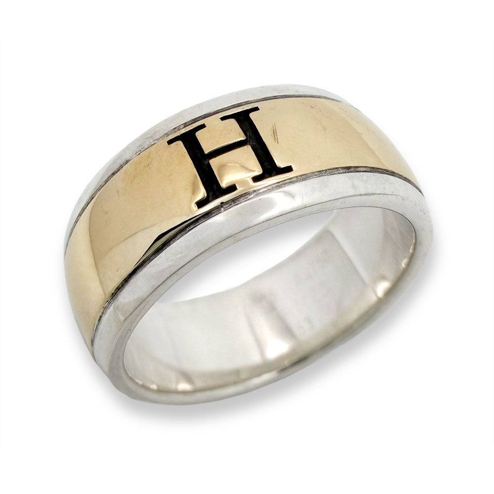 Hermes Logo Ring Gold — view 2