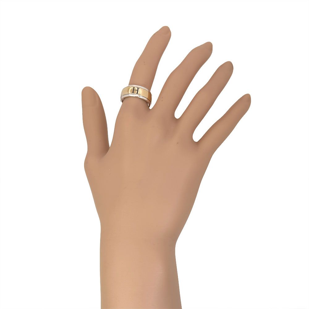 Hermes Logo Ring Gold — view 6