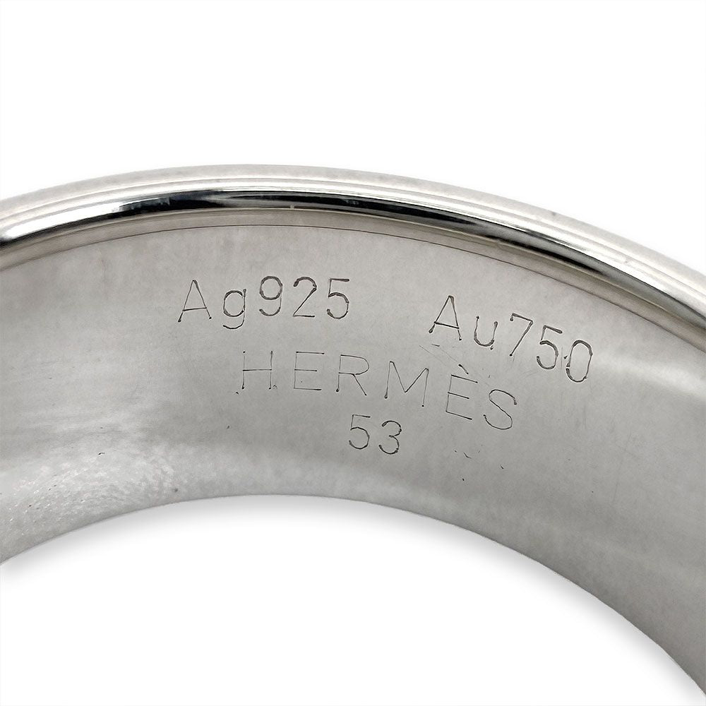 Hermes Logo Ring Gold — view 4