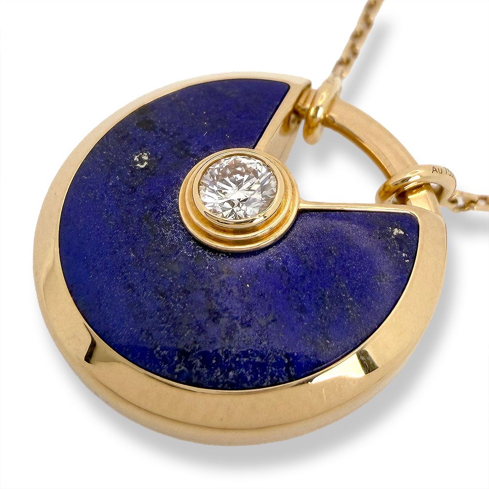 Cartier Amulet de Lapis Lazuli Diamond Necklace — view 3