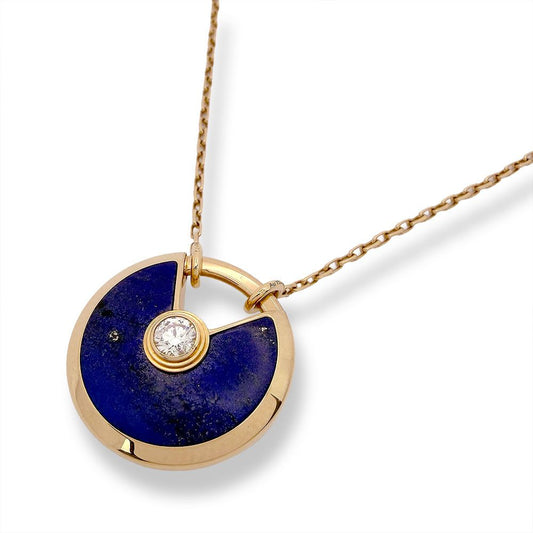 Cartier Amulet de Lapis Lazuli Diamond Necklace
