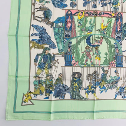 Hermes Carre 90 le Temps Des Marionnettes Marionette Time Silk Scarf — view 4