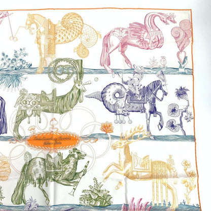 Hermes Carre 90 Della Cavalleria Favolosa Double Face Scarf Silk — view 3