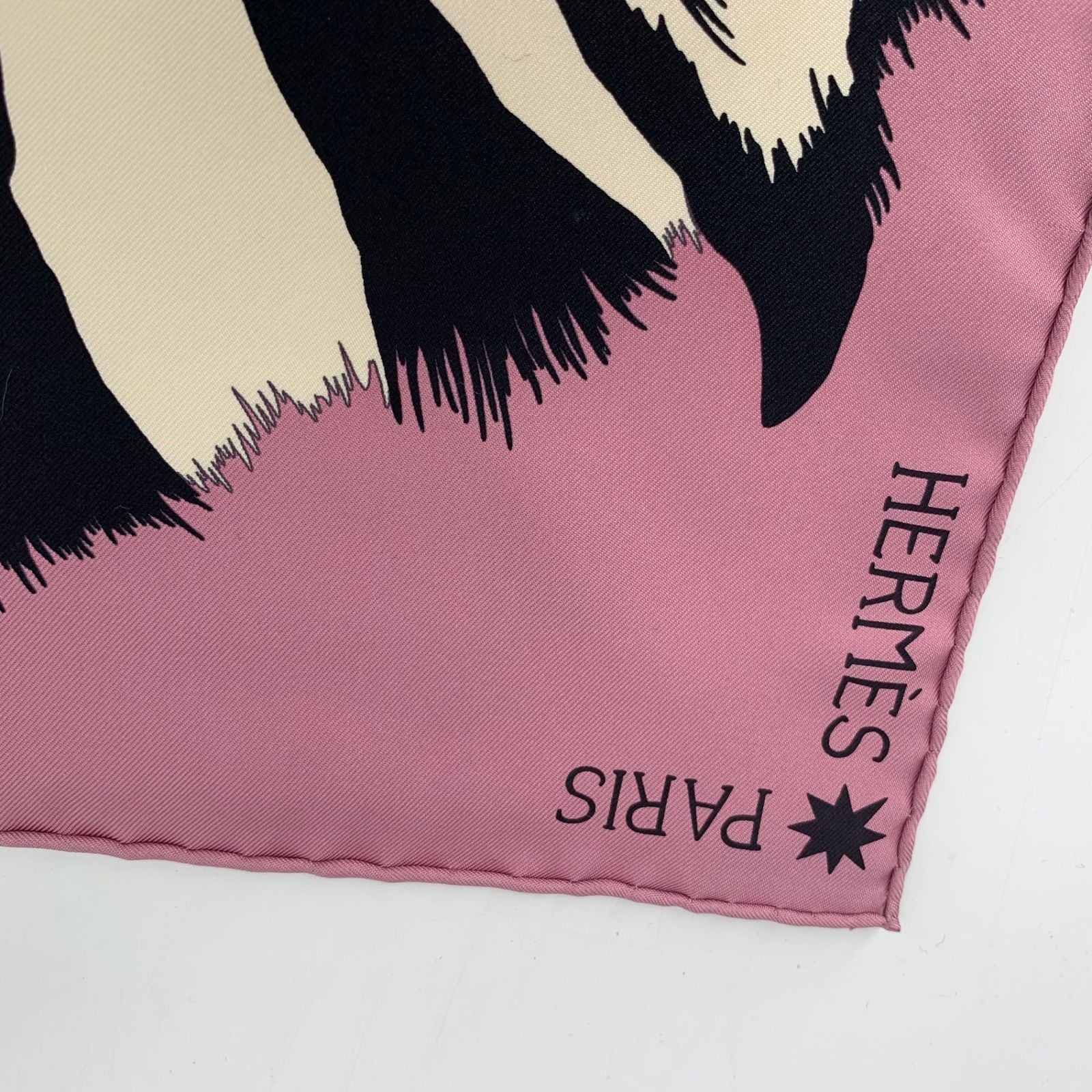 Hermes Carre 90 Zebra Pegasus Pink Scarf Silk — view 7