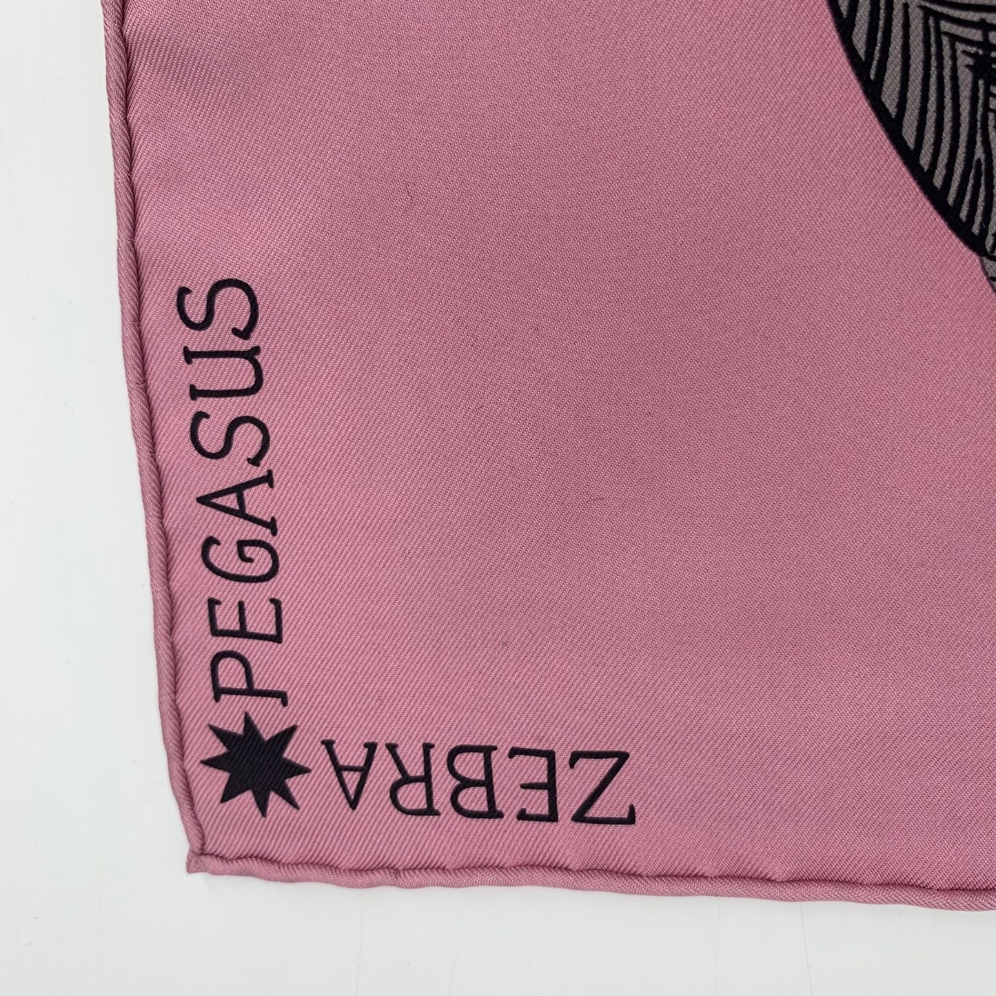 Hermes Carre 90 Zebra Pegasus Pink Scarf Silk — view 8