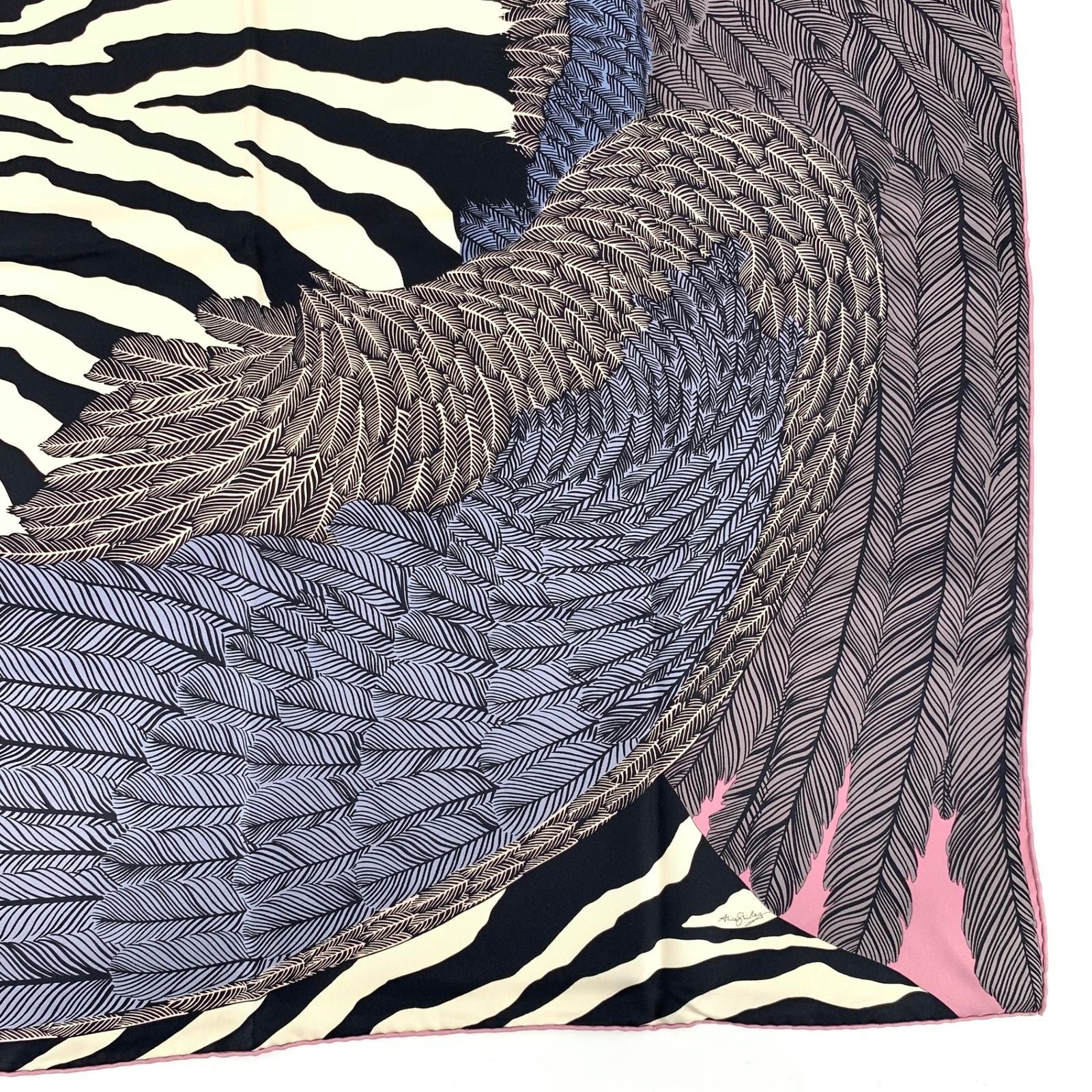 Hermes Carre 90 Zebra Pegasus Pink Scarf Silk — view 5