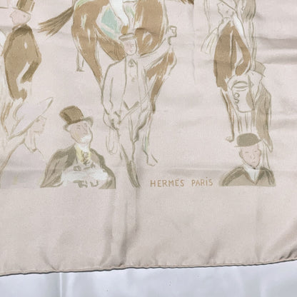 Hermes Carre 90 Paddock Pink Scarf Silk — view 5