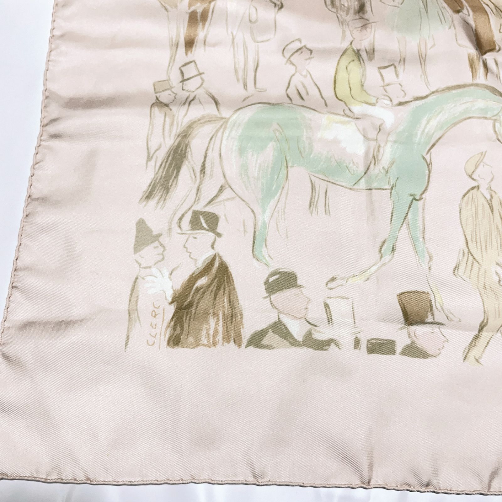 Hermes Carre 90 Paddock Pink Scarf Silk — view 6