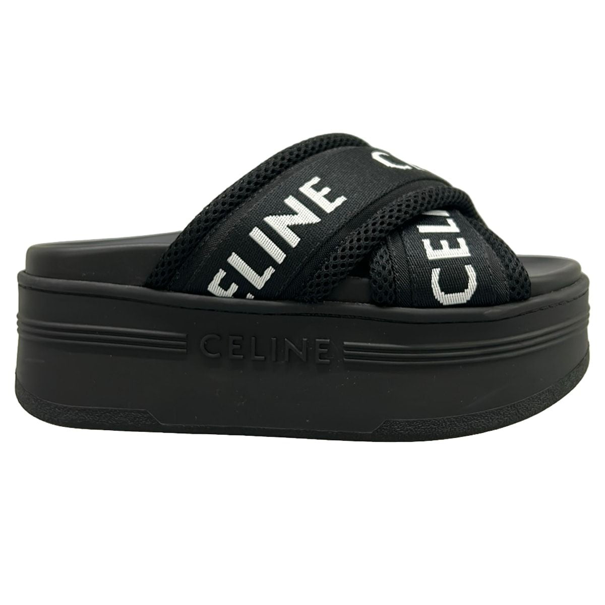 Celine Sandals 35 Block Slide Black — view 4