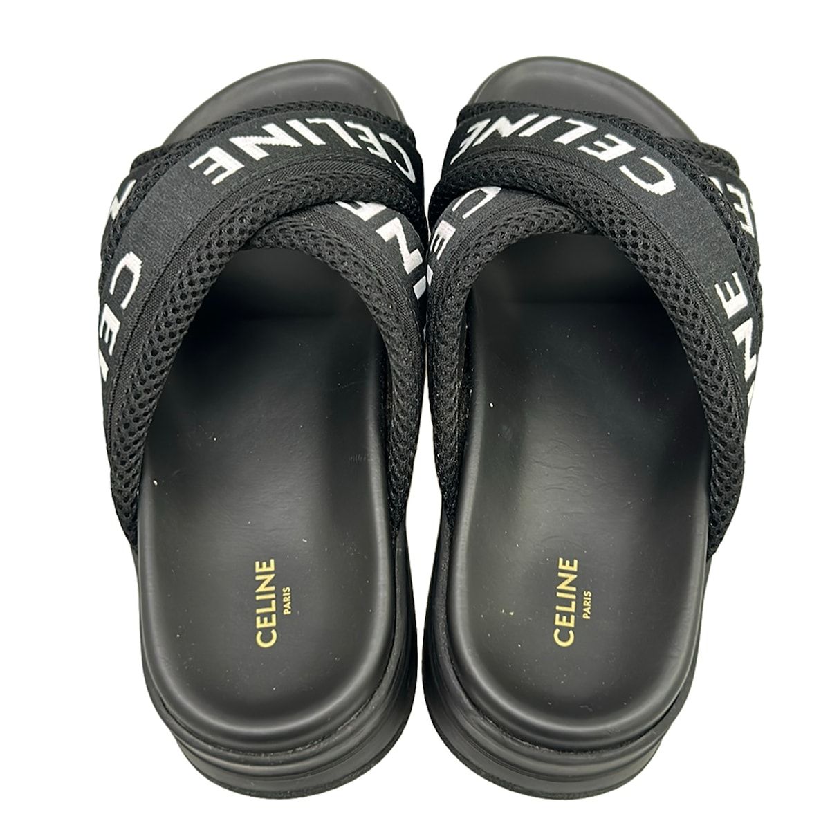 Celine Sandals 35 Block Slide Black — view 7