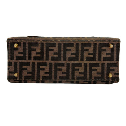 Fendi Zucca Pattern 2-Way Handbag Canvas Leather — view 4