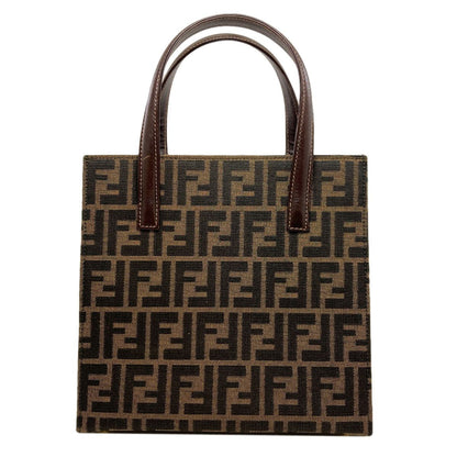 Fendi Zucca Pattern 2-Way Handbag Canvas Leather — view 2